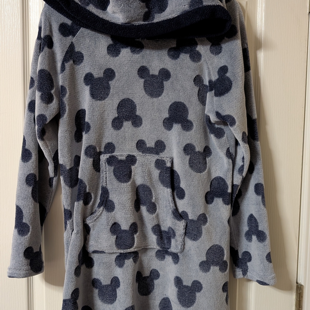 Gray Hooded Mickey Mouse Poncho